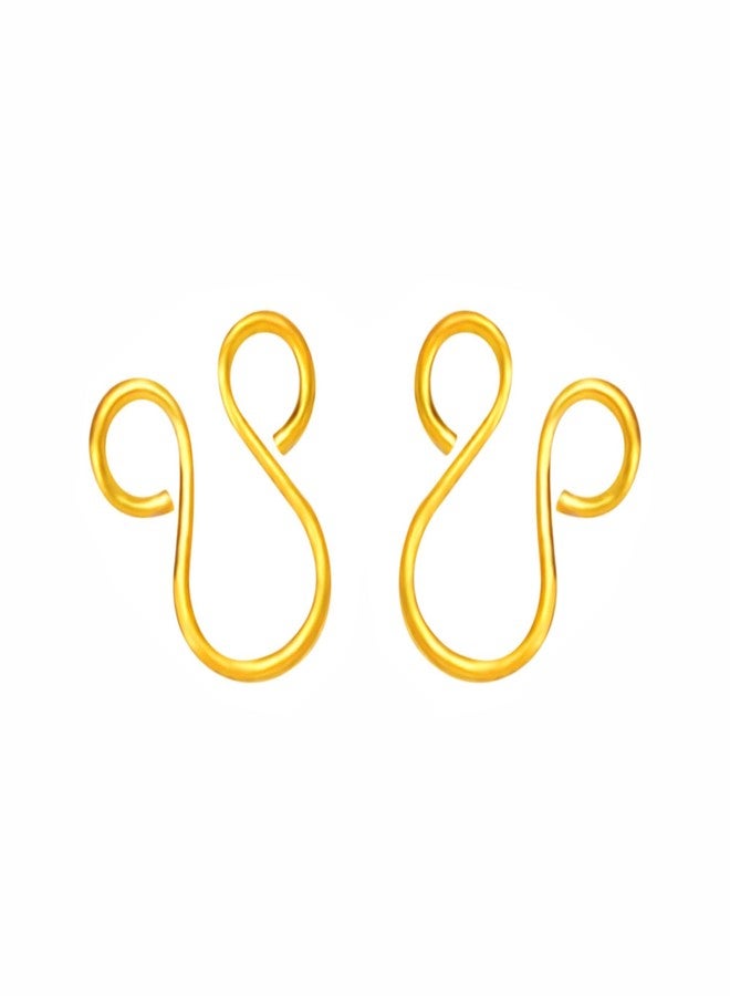 Jyoti Dress Eye (50 Hooks of Size 2 of Brass Material in Golden Finish in a Pouch) Hooks for Ladies Blouses, Dresses, Chudidars, Children Dresses, Frocks, and Gowns - Pack of 10 Pouches - Image 1